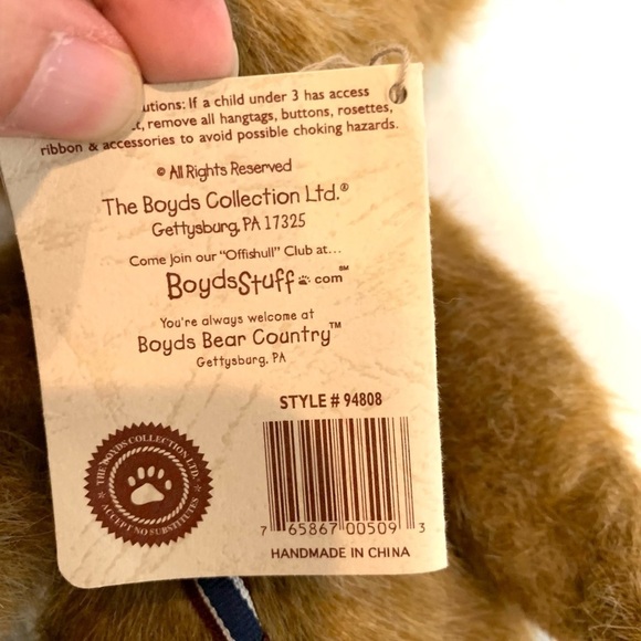 Boyd’s Bears Biblical “John” 10” Bear with Bible Verse 3:16 Style 94808 - Picture 3 of 7